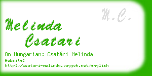 melinda csatari business card